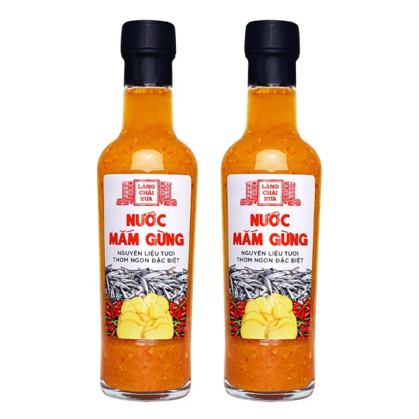 Combo 4 Chai Nước Mắm Gừng Tỏi Ớt 300G Làng Chài Xưa