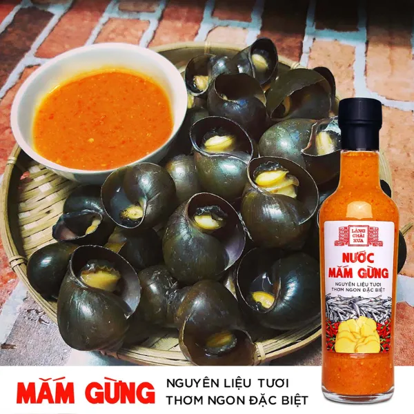 Combo 4 Chai Nước Mắm Gừng Tỏi Ớt 300G Làng Chài Xưa