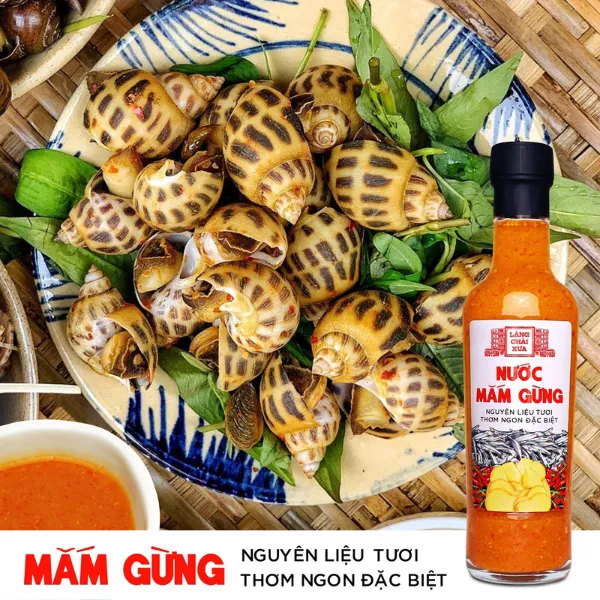 Combo 4 Chai Nước Mắm Gừng Tỏi Ớt 300G Làng Chài Xưa