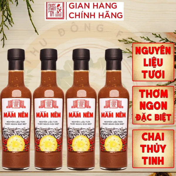Combo 4 Chai Nước Mắm Nêm Pha Sẵn Cao Cấp 300G- Làng Chài Xưa