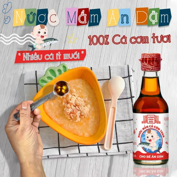 Nước Mắm Cá Cơm Than Cho Bé Ăn Dặm 6 Tháng Tuổi