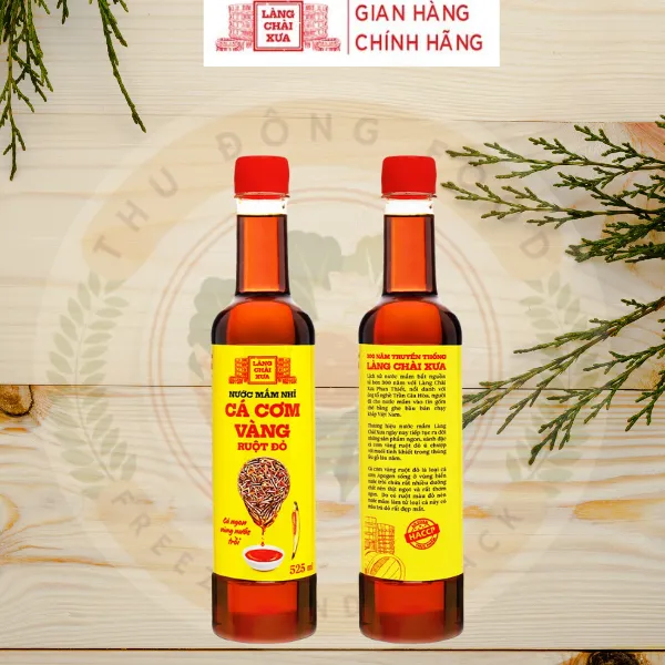 Nước Mắm Nhỉ Ca Cơm Vàng Ruột Đỏ 525ml Làng Chài Xưa