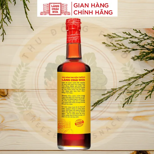 Nước Mắm Nhỉ Cá Cơm Vàng Ruột Đỏ 500ml Chai Thủy Tinh