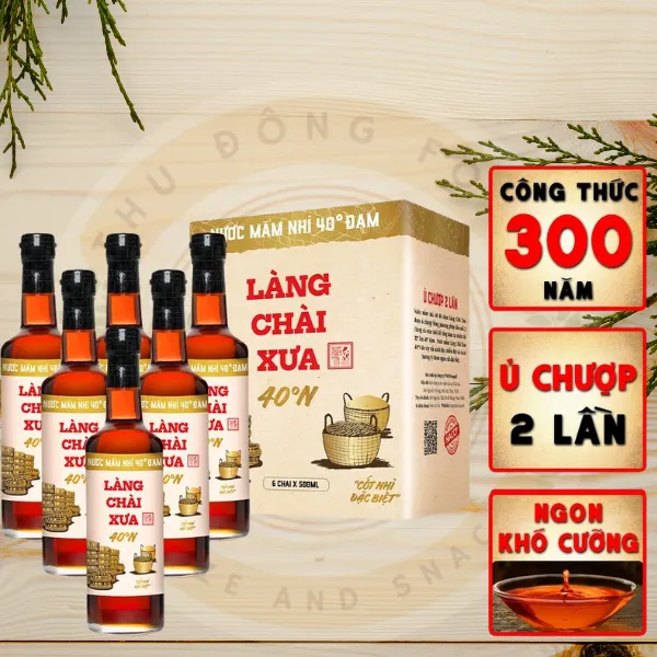 Nước Mắm Nhỉ Nhãn Vàng 40 Độ Đạm 500ml