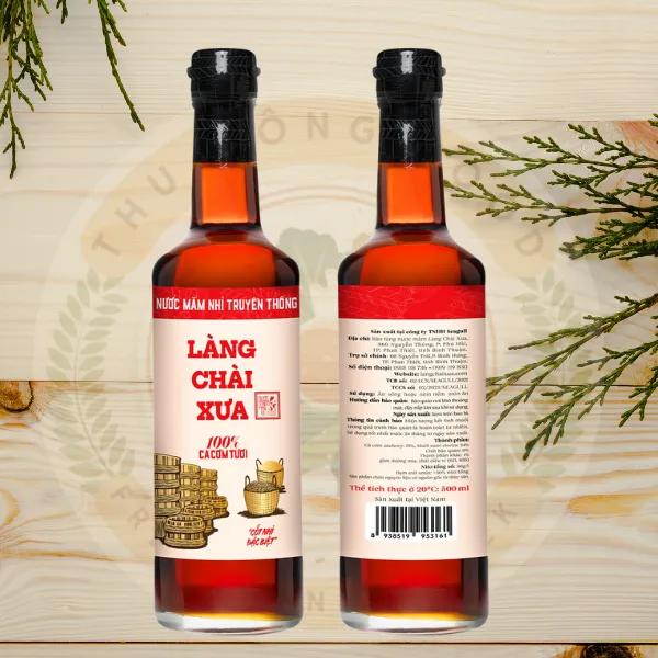 Nước Mắm Nhỉ Truyền Thống Nhãn Đỏ 500ml Làng Chài Xưa