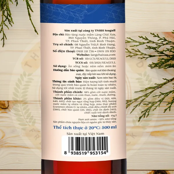 Nước Mắm Nhỉ Xuất Khẩu Nhãn Xanh 500ml