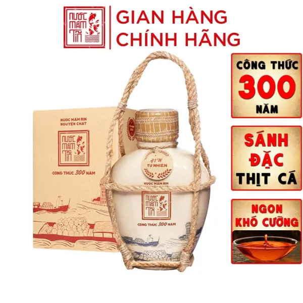Nước Mắm Tĩn Nhãn Xưa 41 Độ Đạm 500ml