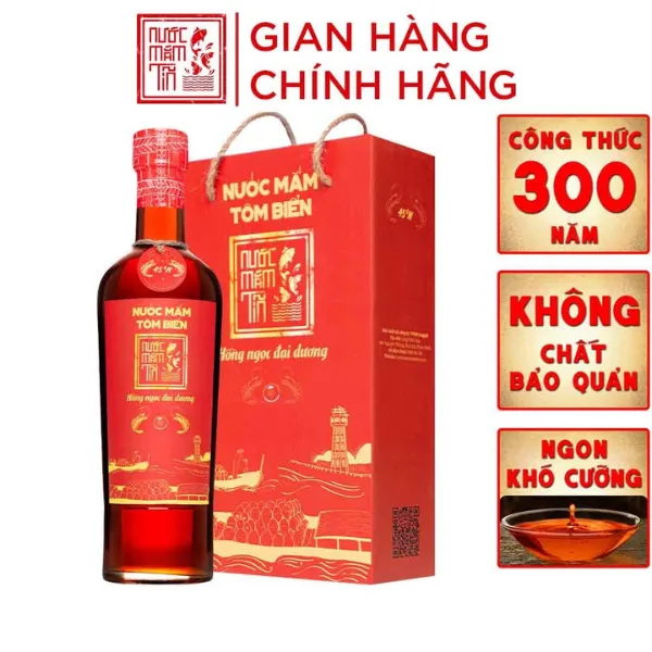 01 Chai Nước Mắm  TĩnTôm Biển Hồng Ngọc Đại Dương 45 Độ Đạm 500ml