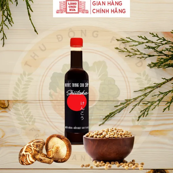 Nước Tương Cao Cấp Shiitake Chai Nhựa 525ml Làng Chài Xưa