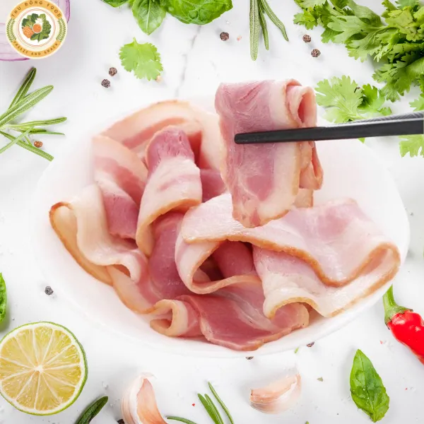 Ba Rọi Heo Xông Khói Cắt Lát Khay 500g