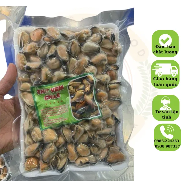 Thịt Vẹm Chile Bọc 1kg net 8
