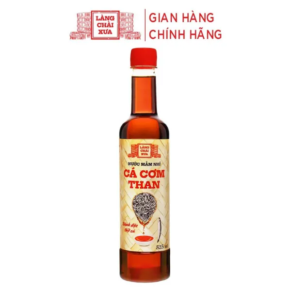 Thùng 6 Chai Nước Mắm Nhỉ Cá Cơm Than 525ml Làng Chài Xưa