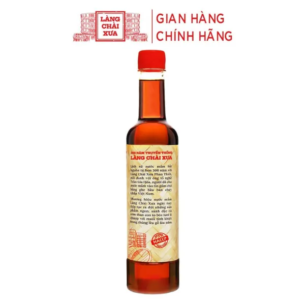 Thùng 6 Chai Nước Mắm Nhỉ Cá Cơm Than 525ml Làng Chài Xưa