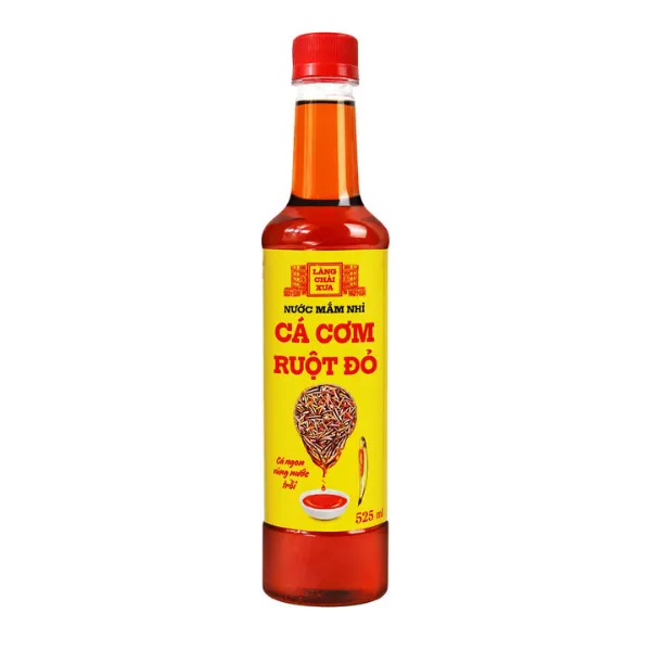 Thùng 6 Chai Nước Mắm Nhỉ Cá Cơm Vàng Ruột Đỏ 525ml Làng Chài Xưa