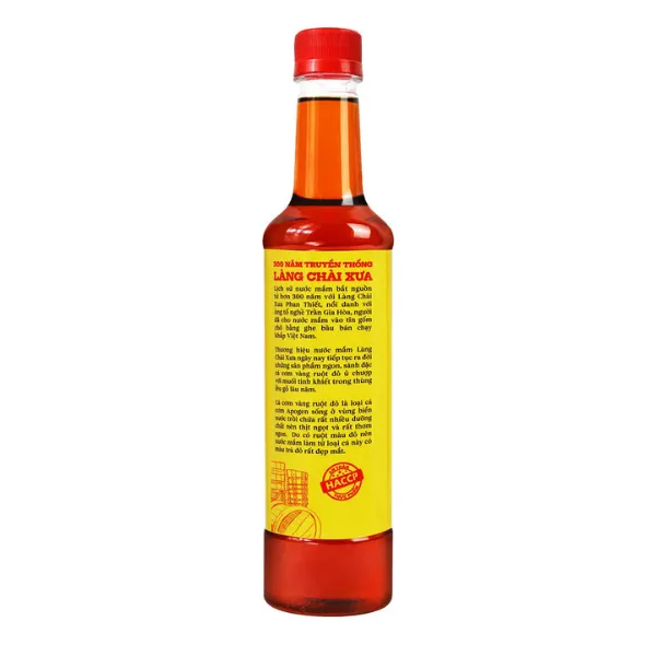 Thùng 6 Chai Nước Mắm Nhỉ Cá Cơm Vàng Ruột Đỏ 525ml Làng Chài Xưa