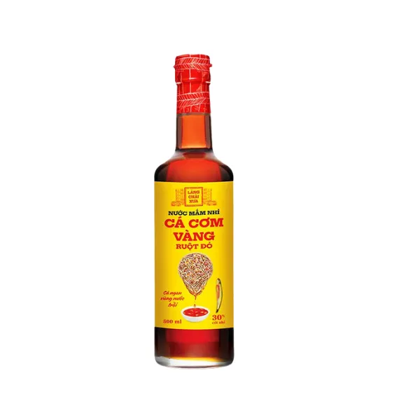 Thùng 6 Chai Nước Mắm Nhỉ Cá Cơm  Vàng Ruột Đỏ 500ml Làng Chài Xưa Cá Cơm Vàng Ngon Vùng Nước Trồi