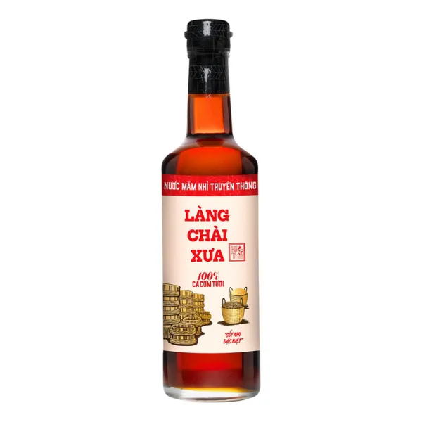 Thùng 6 Chai Nước Mắm Nhỉ Tryền Thống Nhãn Đỏ 500ml- Làng Chài Xưa