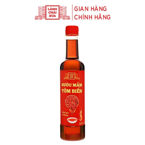 Thùng 6 Chai Nước Mắm Tôm Biển Hồng Ngọc Đại Dương 525ml Làng Chài Xưa