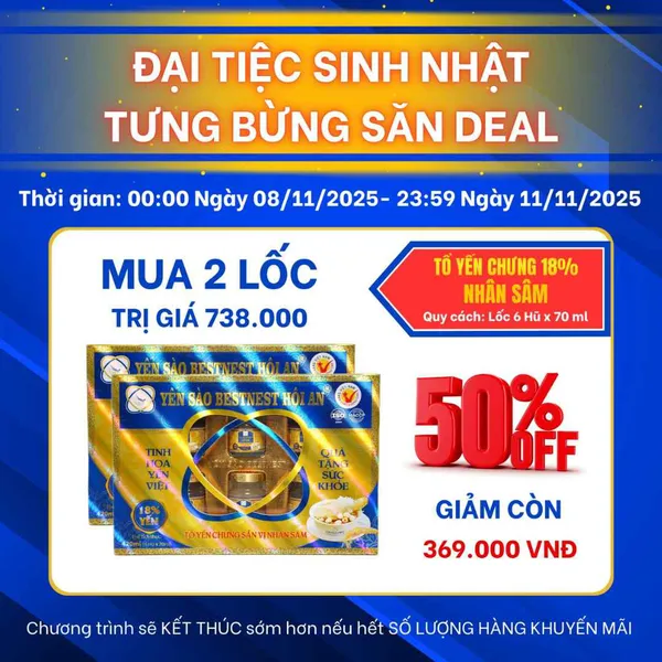 Yến Sào Chưng Sẵn Mix Hạt Chia 30% Lốc 6 Hủ