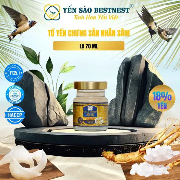Yến Sào Chưng Sẵn Mix Hạt Chia 30% Lốc 6 Hủ