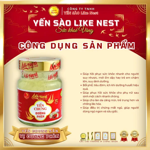 Tổ Yến Chưng Sẵn Vị Đường Phèn 32% Lốc 6 Hủ