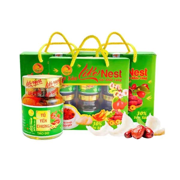 Tổ Yến Chưng Sẵn Vị Táo Đỏ 30% Lốc  Hủ