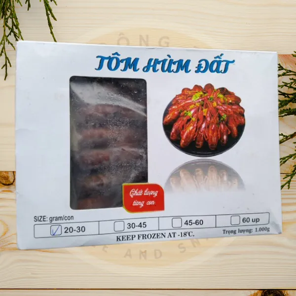 Tôm Hùm Đất Nhập Khẩu Hộp 1kg Size 20-30