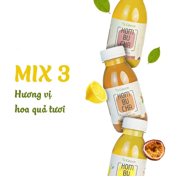Vkombucha Light- Mix Vị (Pack 6 chai x 250ml)