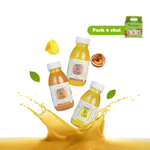 Vkombucha Light- Mix Vị (Pack 6 chai x 250ml)
