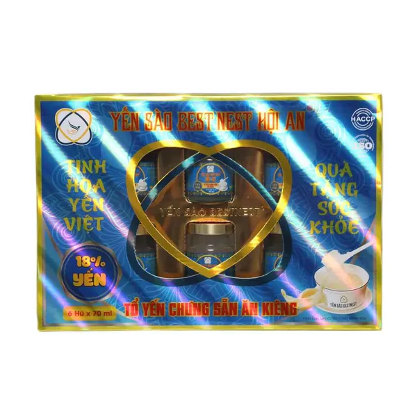 Tổ Yến Chưng Sẵn  Ăn Kiêng 18% Hộp 6 Hủ