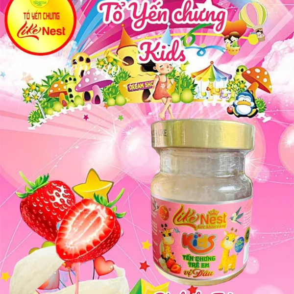 Yến Sào Trẻ Em Vị Dâu Tây Lốc 6 Hủ 35%