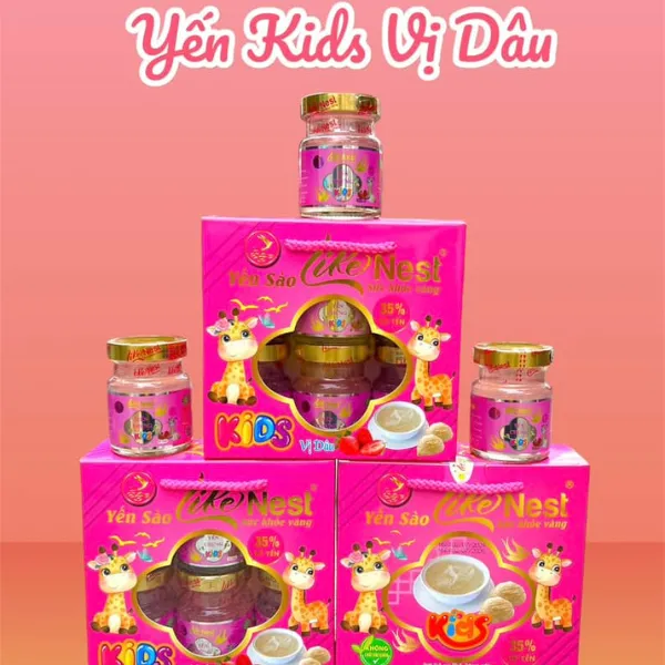 Yến Sào Trẻ Em Vị Dâu Tây Lốc 6 Hủ 35%