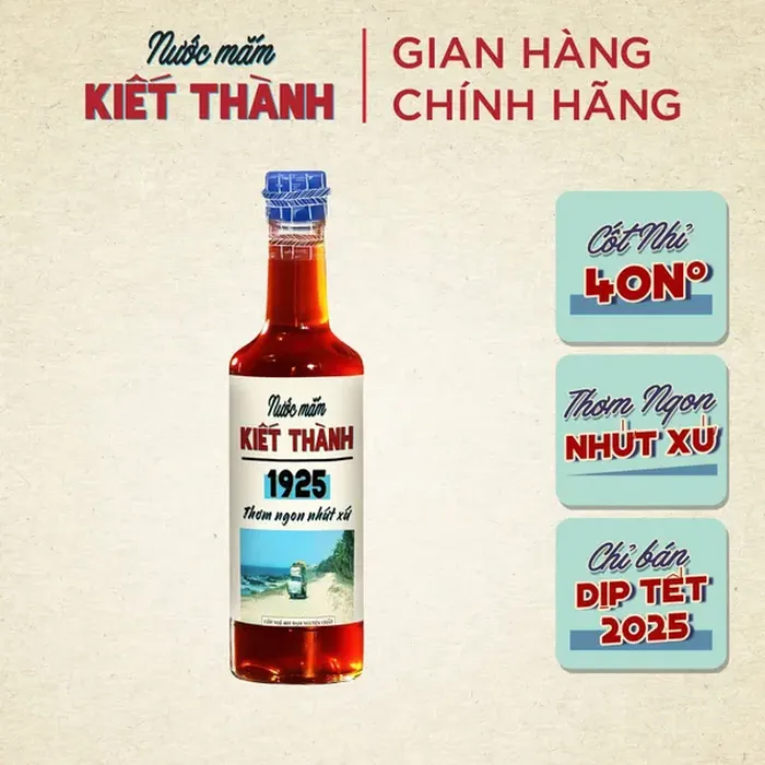 Nước mắm Kiết Thành Thơm Ngon Nhứt Xứ 500ml Cốt Nhỉ 40 Độ Đam Nguyên Chất