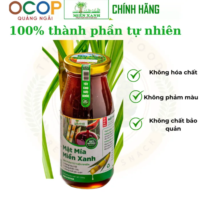 Mật Mía  Quảng Ngãi Chai Thủy Tinh 350g