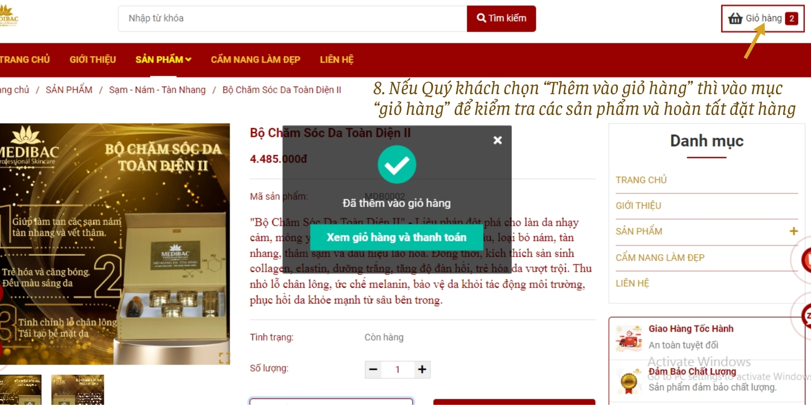 MediBac - Hướng Dẫn Mua Hàng MediBac - Hướng Dẫn Mua Hàng