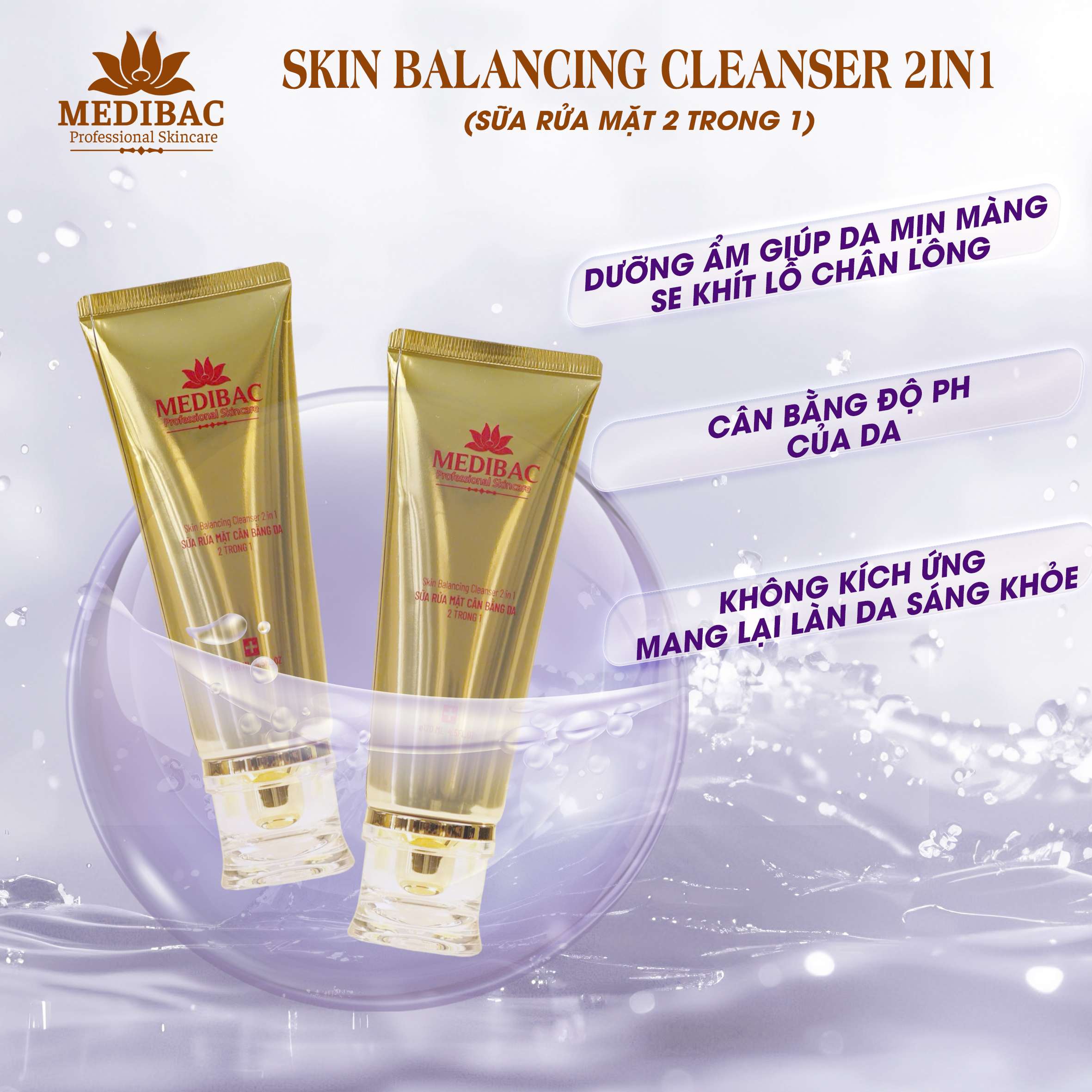 Sữa Rửa Mặt 2 Trong 1 MediBac Sữa Rửa Mặt 2 Trong 1 MediBac
