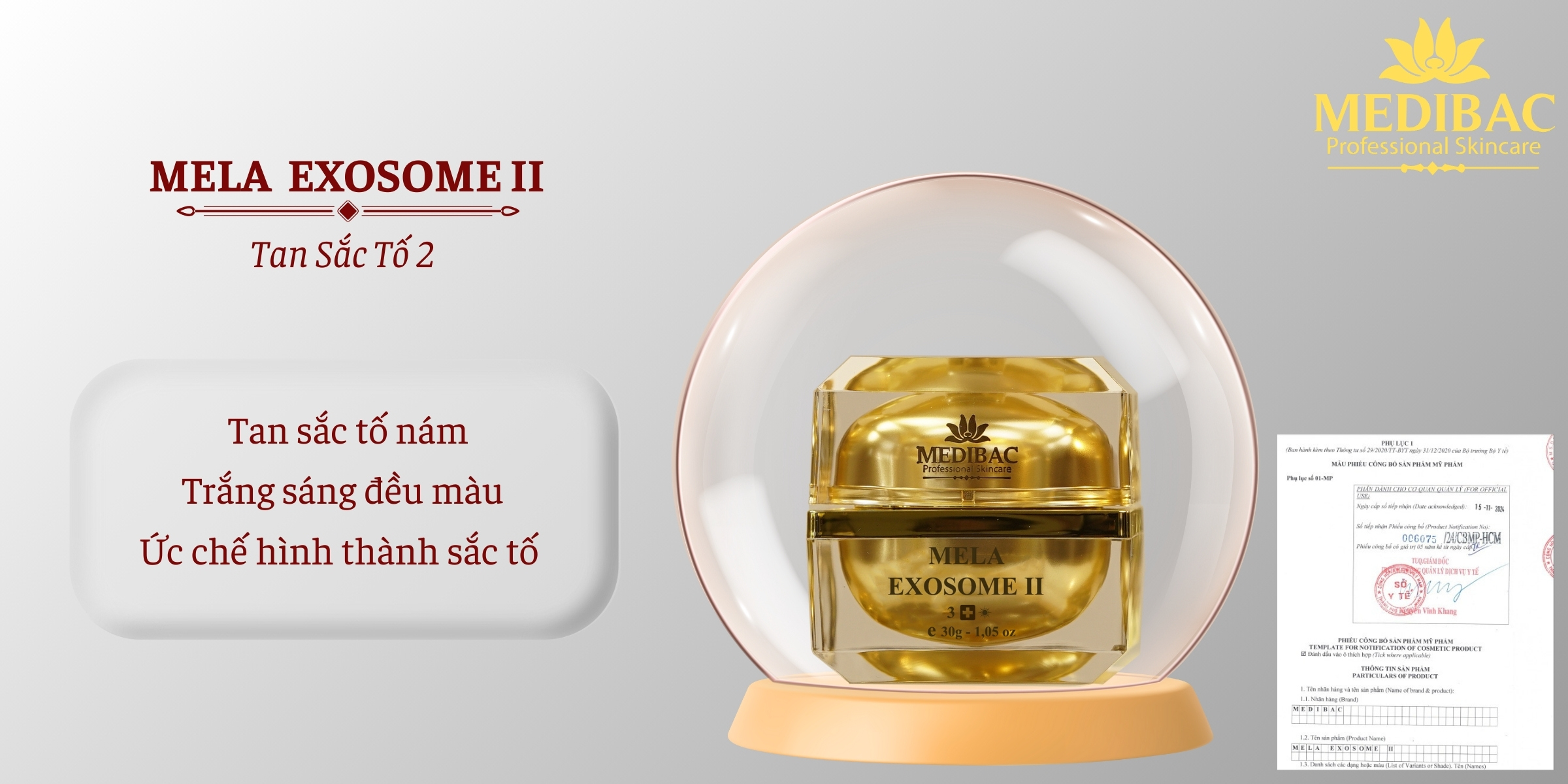 Mela Exosome 2 - Kem Trị Nám Tàn Nhang Mela Exosome 2 - Kem Trị Nám Tàn Nhang