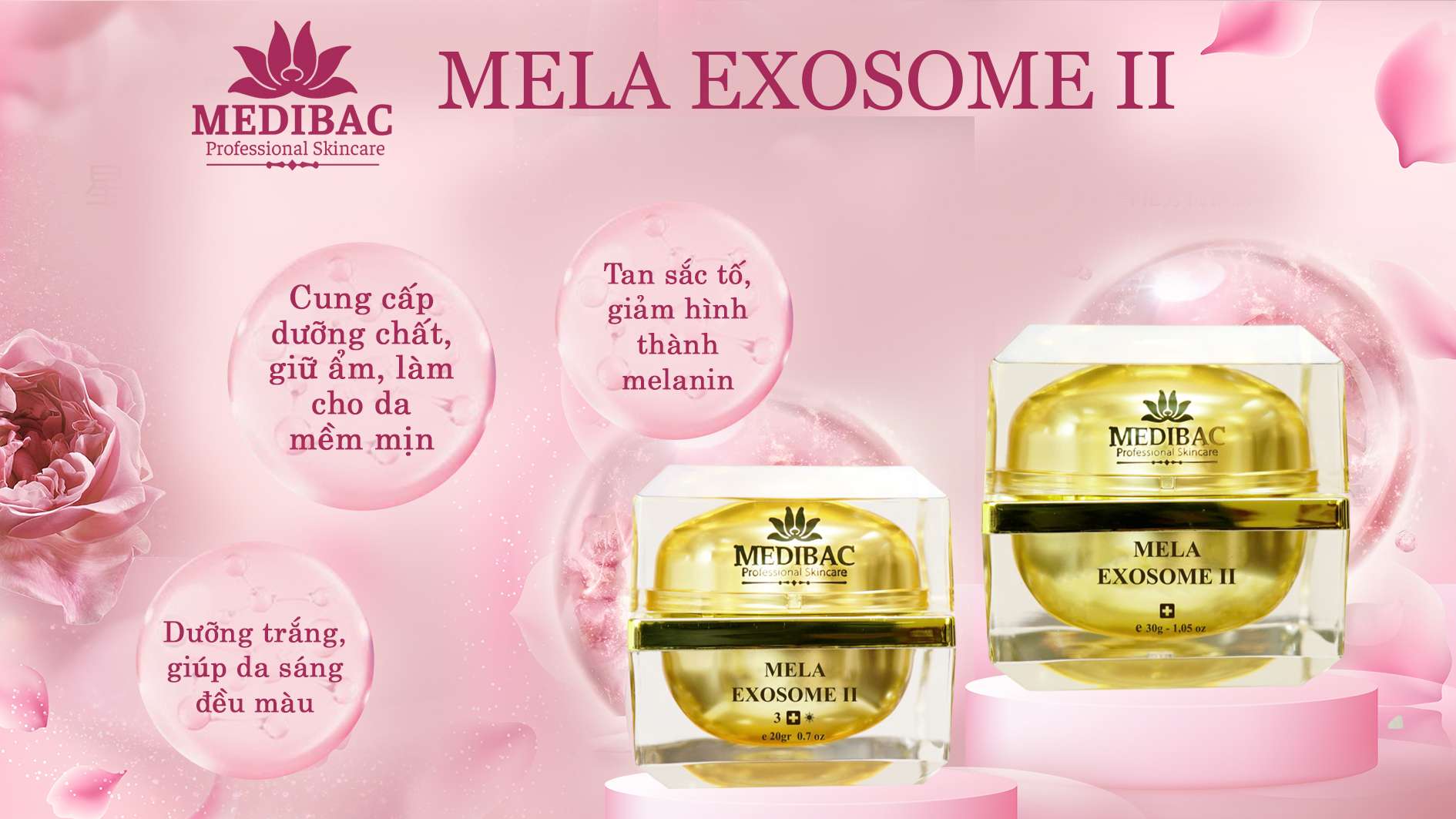 Mela Exosome 2 - Kem Trị Nám Tàn Nhang Mela Exosome 2 - Kem Trị Nám Tàn Nhang