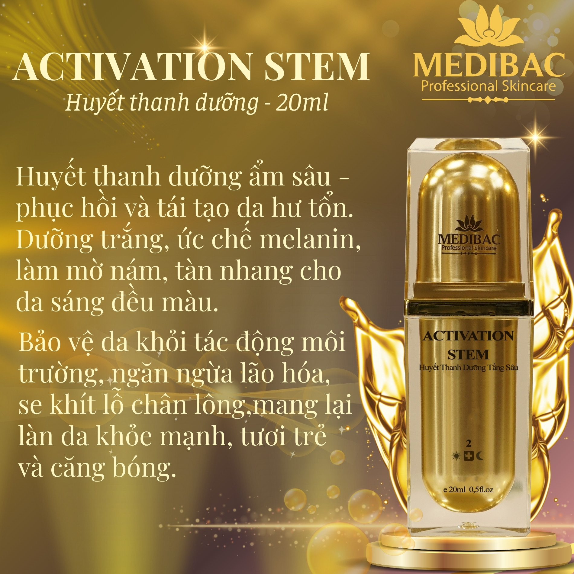 Activation Stem Medibac - Serum Dưỡng Ẩm Activation Stem Medibac - Serum Dưỡng Ẩm