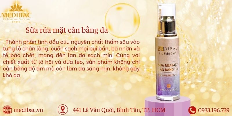 Sữa rửa mặt cân bằng da MediBac Sữa rửa mặt cân bằng da MediBac