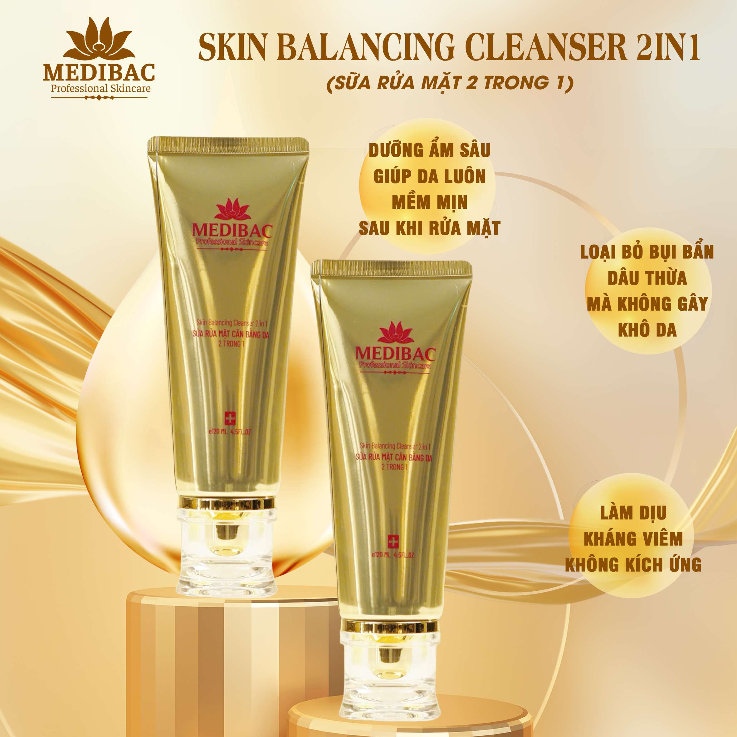 Sữa Rửa Mặt 2 Trong 1 MediBac Sữa Rửa Mặt 2 Trong 1 MediBac