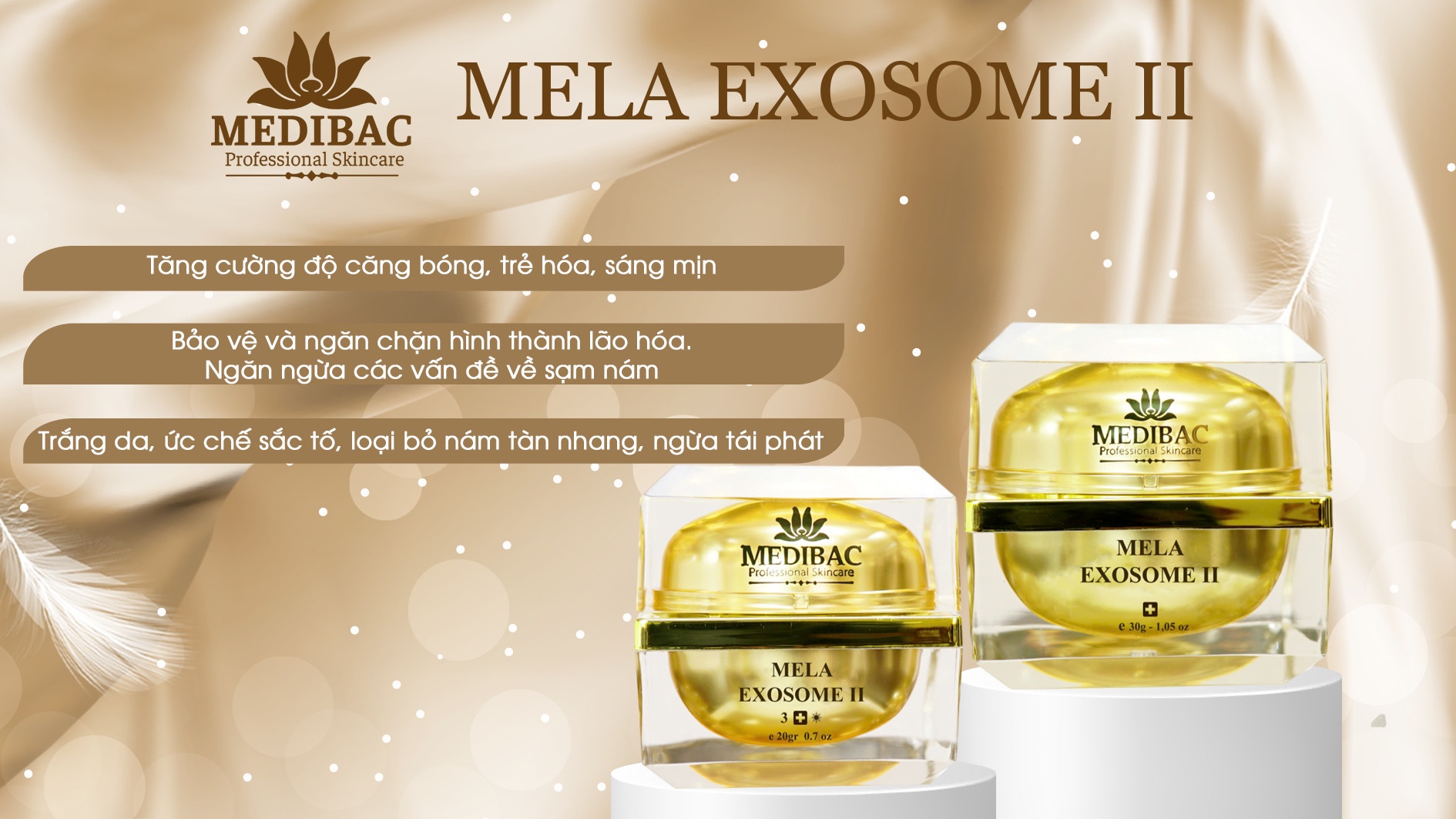 Mela Exosome 2 - Kem Trị Nám Tàn Nhang Mela Exosome 2 - Kem Trị Nám Tàn Nhang