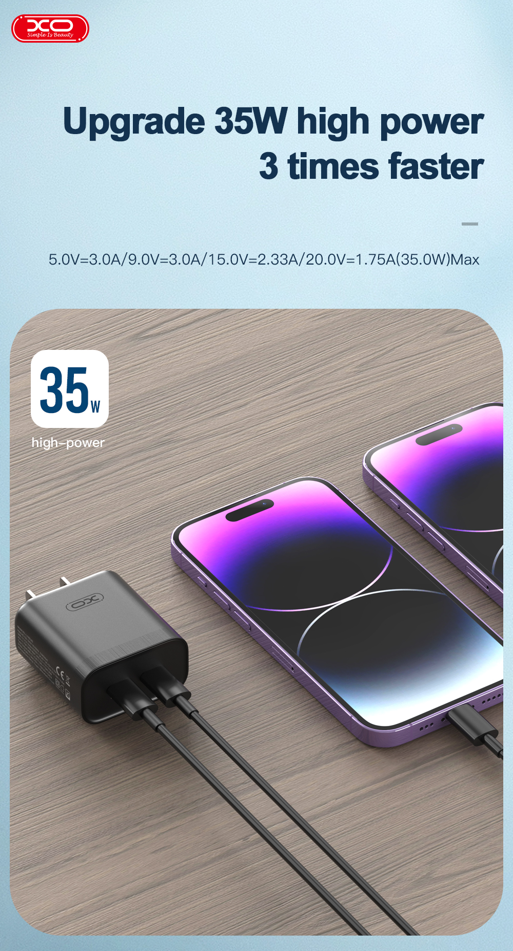 Đầu Sạc Chính Hãng XO L105 Đầu Sạc Chính Hãng XO L105