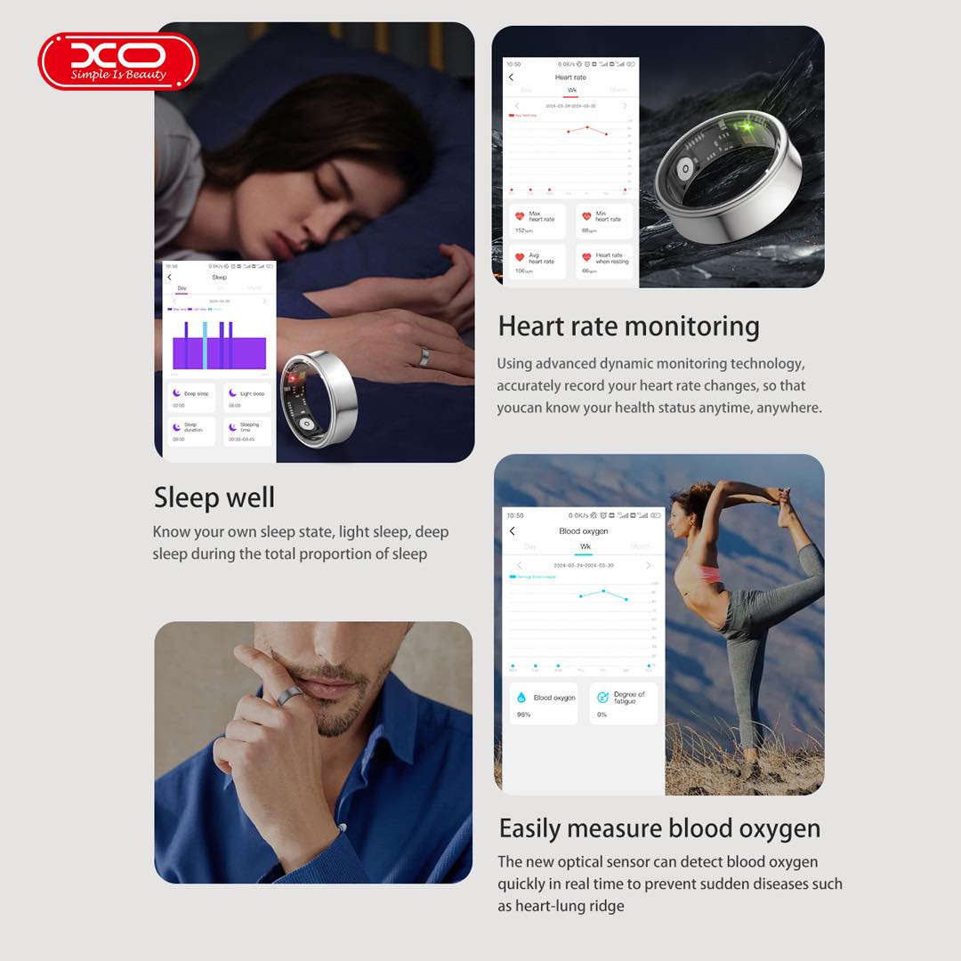 nhẫn thông minh theo dõi sức khỏe tiện lợi smart ring nhẫn thông minh theo dõi sức khỏe tiện lợi smart ring