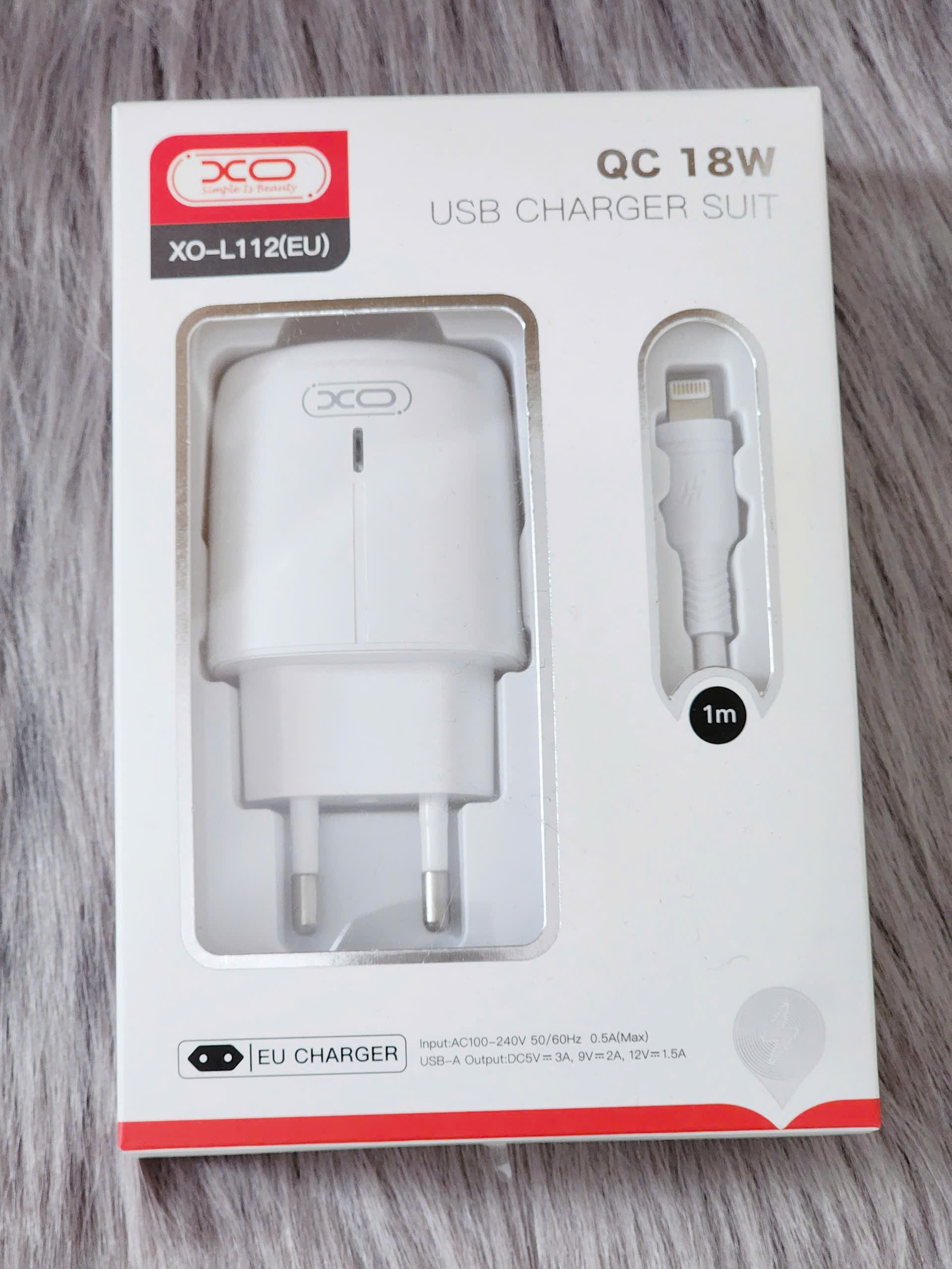 Bộ Sạc 18W XO L112 Kèm Cáp Sạc Bộ Sạc 18W XO L112 Kèm Cáp Sạc