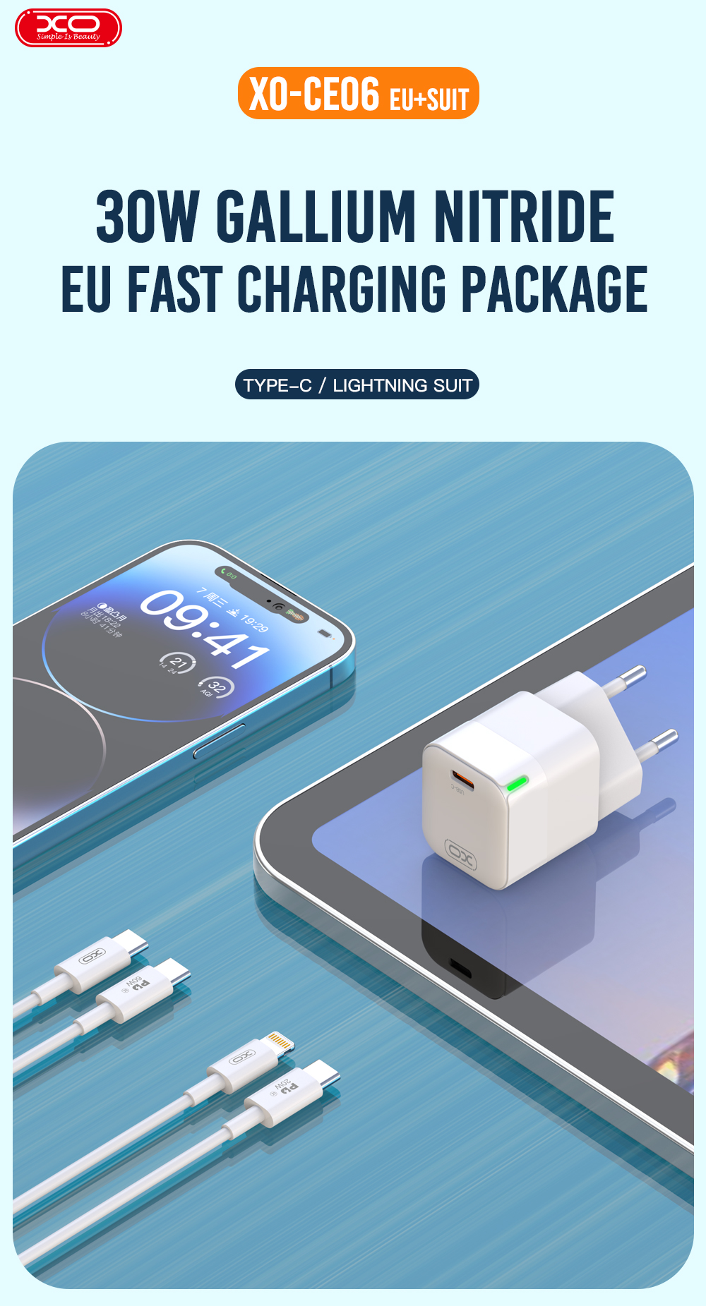 Bộ Sạc Điện Thoại XO CE06 Bộ Sạc Điện Thoại XO CE06