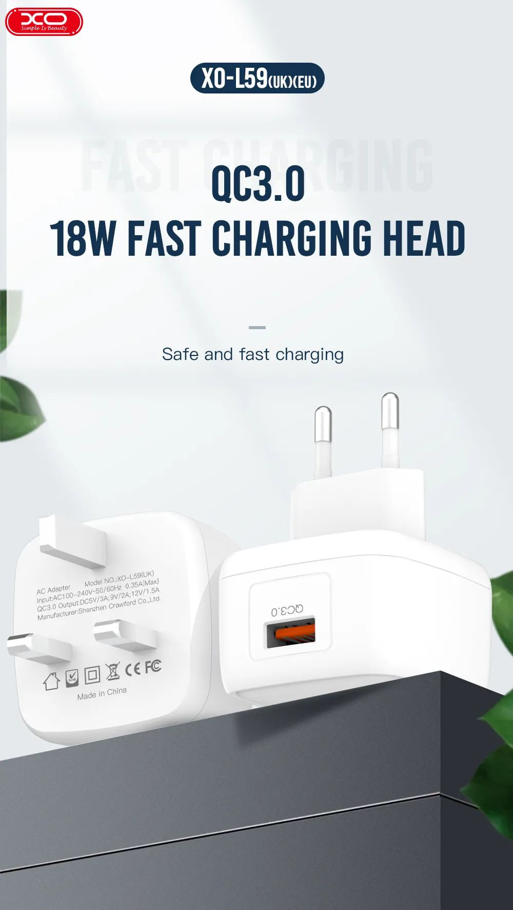 Bộ Sạc Chính Hãng XO L59 Bộ Sạc Chính Hãng XO L59