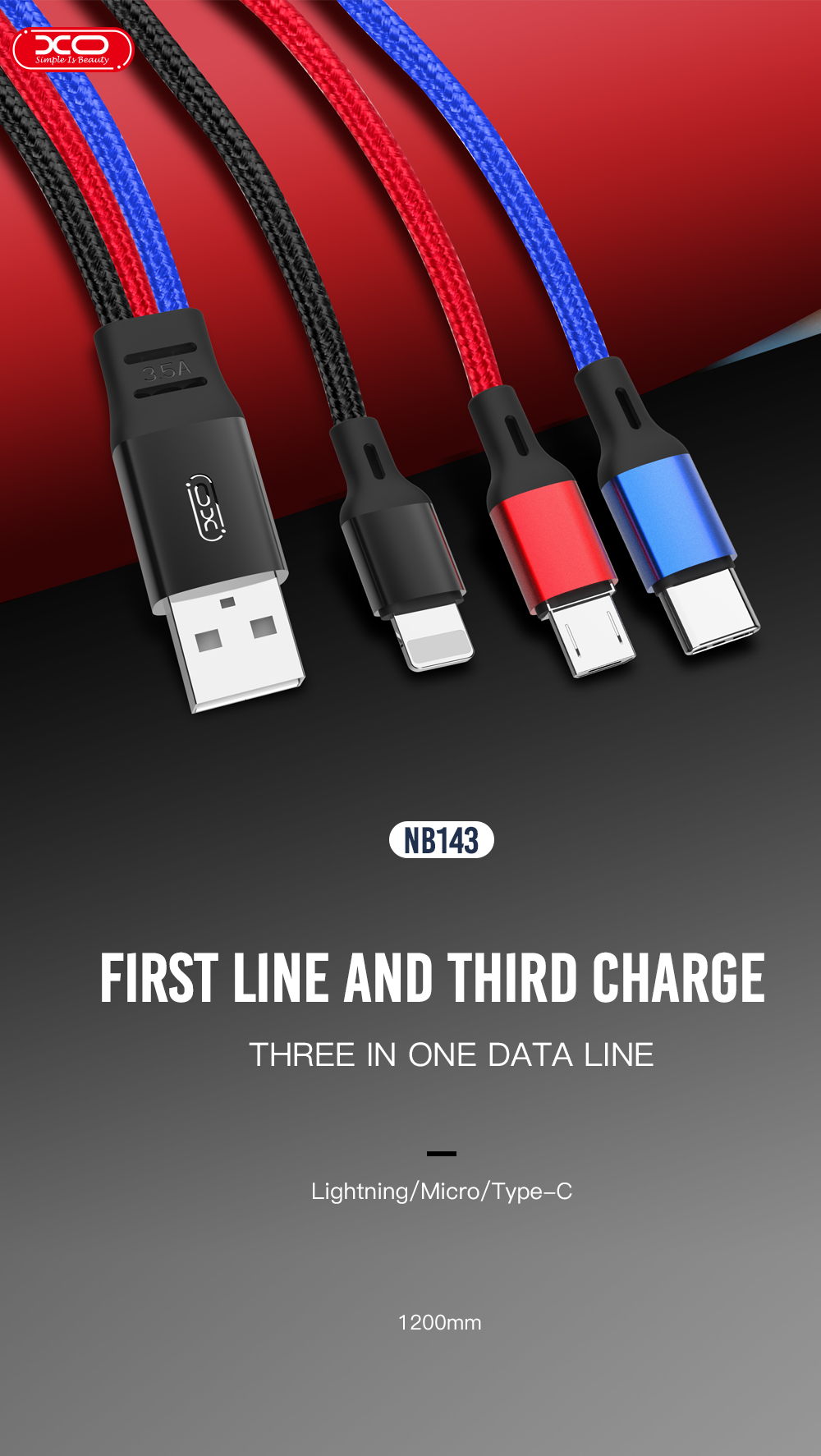 Dây Sạc Điện Thoại XO NB143 Dây Sạc Điện Thoại XO NB143