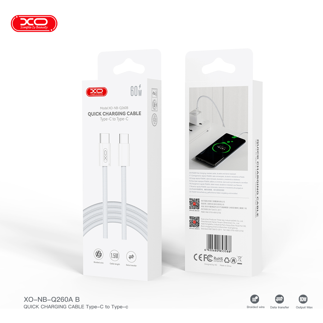 Dây Sạc Điện Thoại XO Q260 Dây Sạc Điện Thoại XO Q260