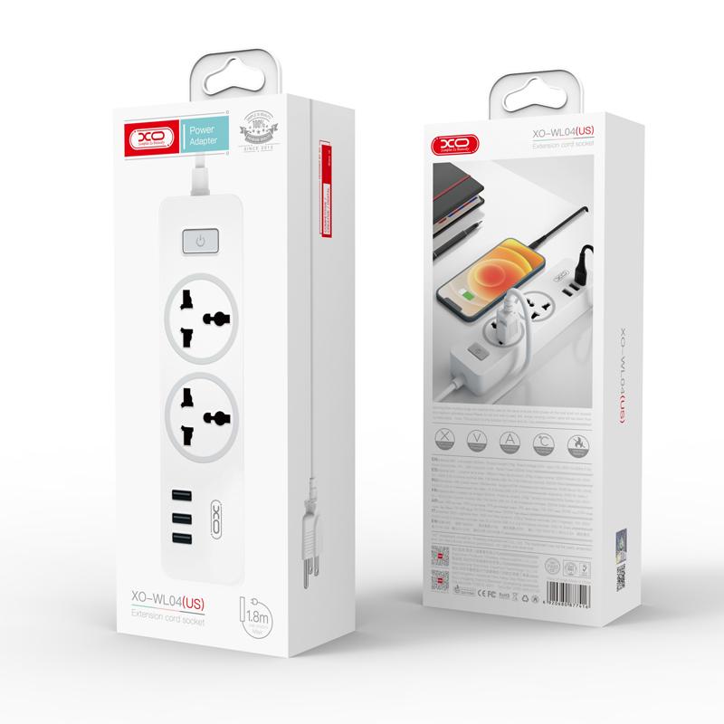Ổ Điện XO WL04 (US) 10A 3 Cổng USB Dài 1.8M Ổ Điện XO WL04 (US) 10A 3 Cổng USB Dài 1.8M